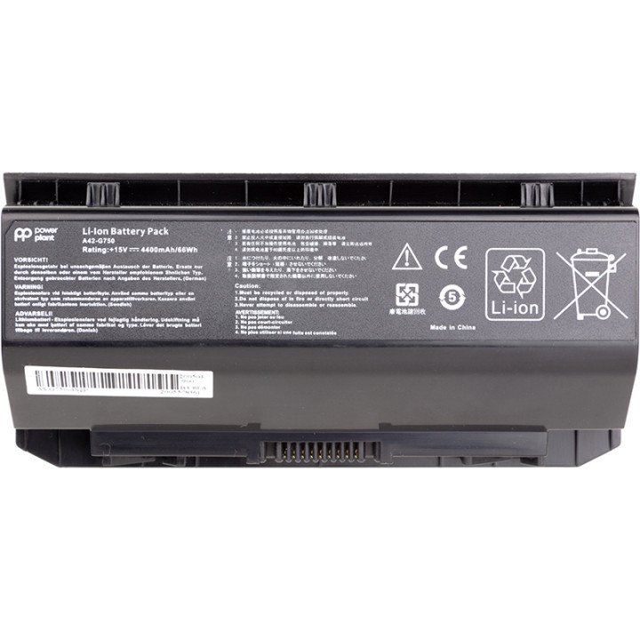 Аккумулятор PowerPlant A42-G750 для ноутбука ASUS G750 Series 15V 4400mAh