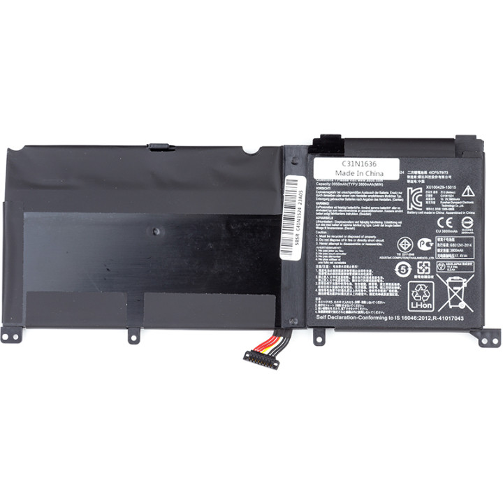 Аккумулятор C41N1524 для ноутбуков ASUS ROG G501VW 15.2V 3950mAh