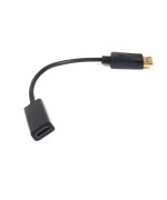 Кабель-переходник PowerPlant HDMI - DisplayPort 0.2м, Black