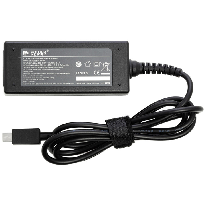 Блок живлення PowerPlant для ноутбуків ASUS 220V, 19V 33W 1.75A (mini USB)