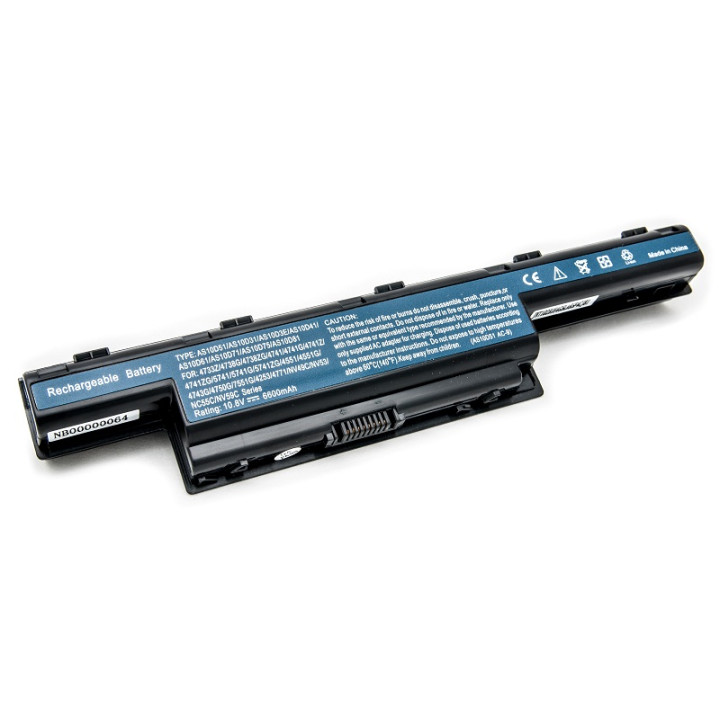 Аккумулятор PowerPlant AS10D41, AC 4741, 3S2P для ноутбуков ACER Aspire 4551 10.8V 6600mAh