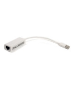 Кабель PowerPlant USB - Ethernet RJ45, 15cm, White