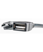 USB Кабель PowerPlant OTG USB 2.0 AF - Mini, 0.1м, Black