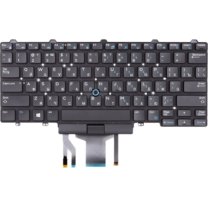 Клавіатура для ноутбука DELL Latitude E5450, E5470 без кадру, Black