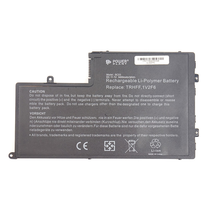 Аккумулятор PowerPlant TRHFF / DL5547PC для ноутбука DELL Inspiron 15-5547 Series 11.1V 3400mAh