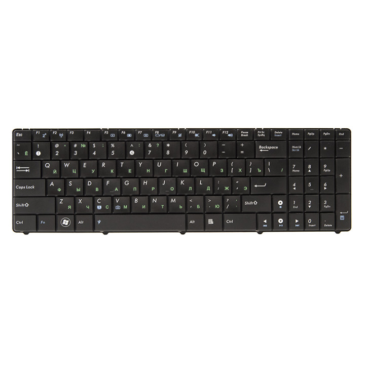 Клавіатура для ноутбука ASUS K50, K60, F52 чoрний фрейм, Black