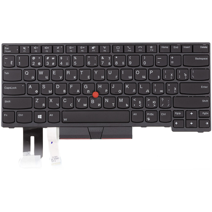 Клавіатура для ноутбука LENOVO Thinkpad E480, L480 чорний фрейм, Black