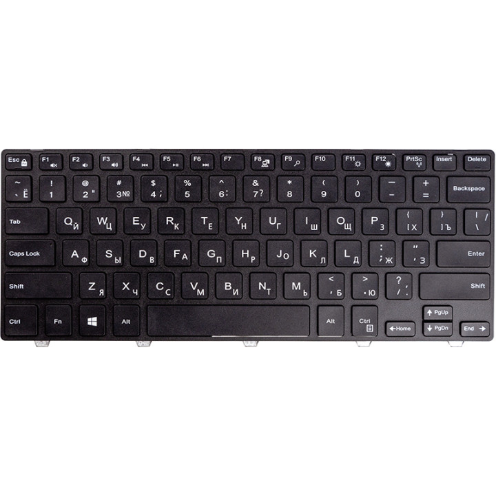 Клавіатура для ноутбука DELL Inspiron 14 3000, 3441 чорний кадр, Black