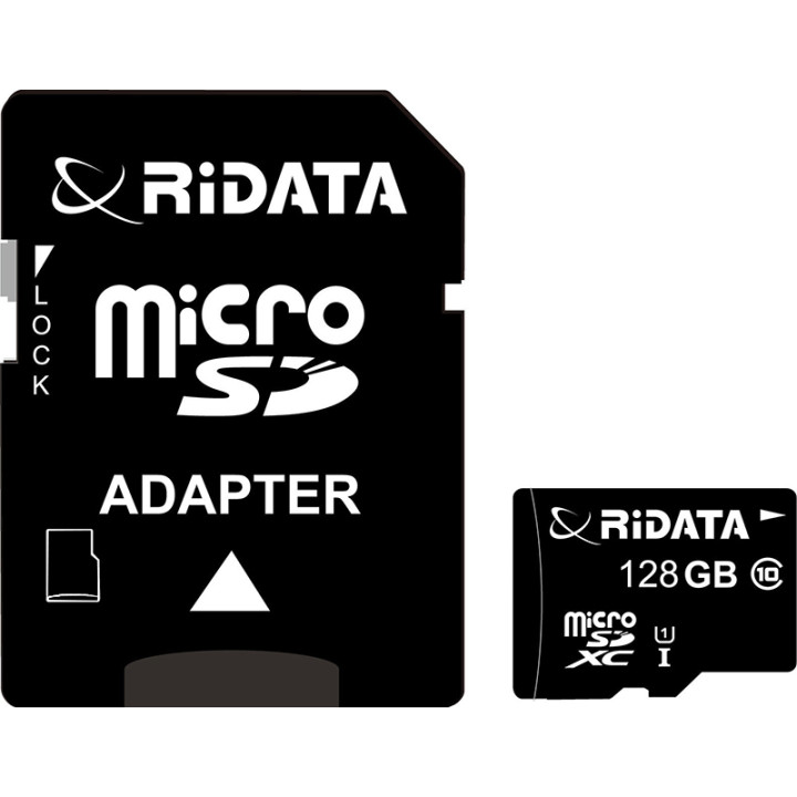 Карта памяти RiDATA microSDXC 128GB Class 10 UHS-I+ SD адаптер