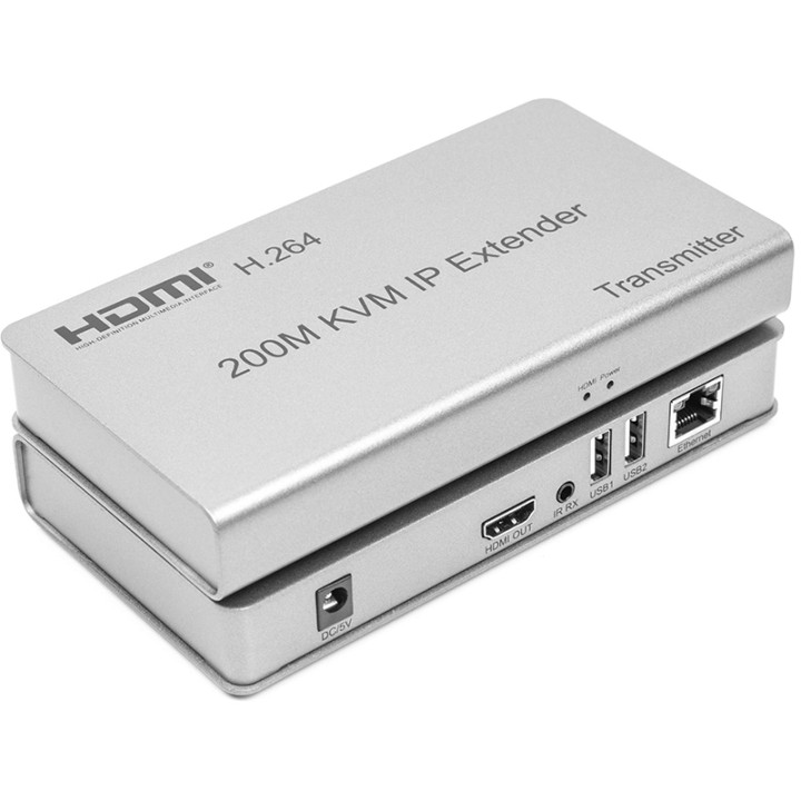 Подовжувач HDMI сигналу PowerPlant HDMI 1080P / 60hz, до 200м, через CAT5E / 6 (HDES200-KVM)