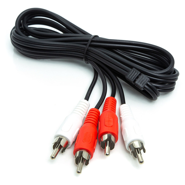 Аудио кабель PowerPlant 2 х RCA (M) - 2 х RCA (M), 1 м