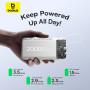 Зовнішній акумулятор Power Bank Baseus Bipow 2 USB / Type-C 20W with cable 20000mAh, White