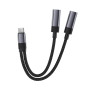 Аудіокабель ACEFAST J14 USB-C 2-in-1, Black