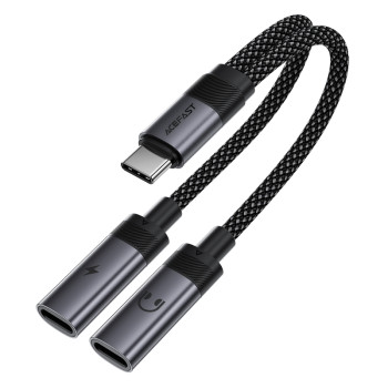 Аудіокабель ACEFAST J14 USB-C 2-in-1, Black