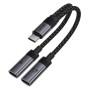 Аудіокабель ACEFAST J14 USB-C 2-in-1, Black
