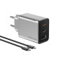 Мережевий зарядний пристрій EcoFlow RAPID 65W GaN 100W з кабелем, Gray