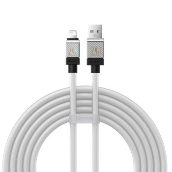 Data-кабель Baseus CoolPlay Series Fast Charging Cable USB to Lightning 2.4A 1m, White