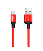 Data Кабель HOCO X14 USB to Micro 2,4A, Black - Red