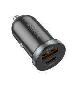 Автомобільний зарядний пристрій BOROFONE BZ22 Scenery dual port PD30W / QC3.0 car charger, Black
