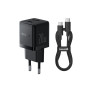Мережевий зарядний пристрій Baseus Palm Fast Charger з кабелем USB-C to USB-C 1m, Black