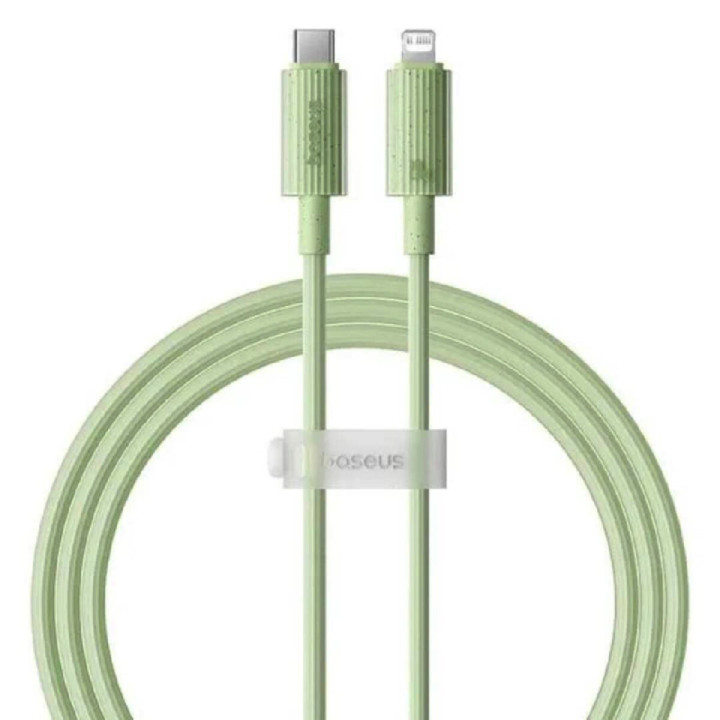 Кабель Baseus Habitat Series Fast Charging Type-C to Lightning 20W 2m, Natural Green