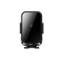 Автотримач для смартфона Baseus Halo Electric Wireless Charging 15W, Black