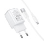 Сетевое зарядное устройство BOROFONE BAS82A с кабелем USB-A to Micro-USB, White