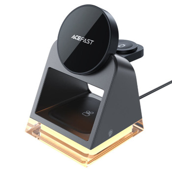 Бездротовий зарядний пристрій ACEFAST E17 desktop 3-in-1 20,5 W, Black
