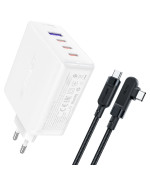 Мережевий зарядний пристрій ACEFAST A37 PD100W GaN 1.8 А, White