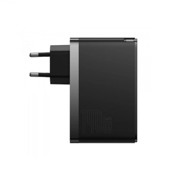 Мережевий зарядний пристрій Baseus CCGP100201 PD140W / QC5.0 Cable Type-C to Type-C 1m, Black
