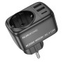 Сетевое зарядное устройство BOROFONE BAC14 Wide 1-socket / 2USB / Type-C / EU / GER 3A, Black