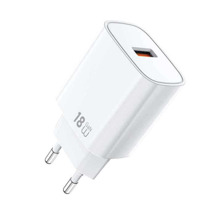 Сетевое зарядное устройство WIWU Essen GaN Wi-G006 USB 18W, White