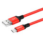 Data Кабель HOCO X14 USB to Micro 2,4A, Black - Red