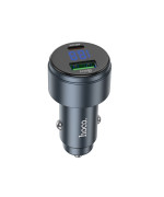 Автомобильное зарядное устройство HOCO Z57B Glorious Type-C PD45W / USB QC3.0, Metal Gray
