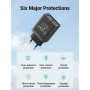 Мережевий зарядний пристрій Vention FADB0 PD20W / QC3.0 1.67 A, Black