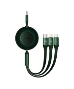 Data Кабель Baseus Bright Mirror 2 Series Cable Type-C to Lightning Type-C MicroUSB 100W 1.1m, Green