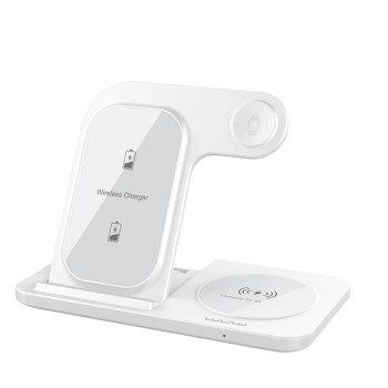 Беспроводное зарядное устройство WUW C250 3 in 1, White