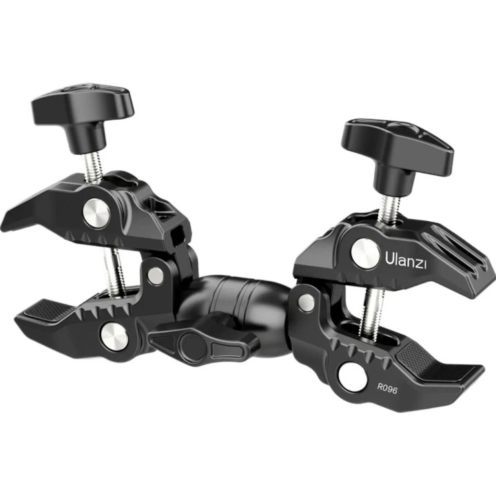 Шарнирный крепеж Ulanzi R096 Double Super Clamp, Black