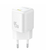 Мережевий зарядний пристрій Baseus PicoGo GaN PD45W / QC3.0, Moon White