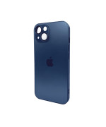 Чохол AG Glass Matt Frame Color для iPhone 14, Navy Blue