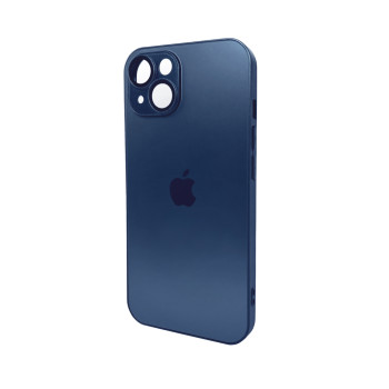 Чохол AG Glass Matt Frame Color для iPhone 14, Navy Blue