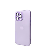 Чехол AG Glass Matt Frame Color для iPhone 13 Pro, Light Purple