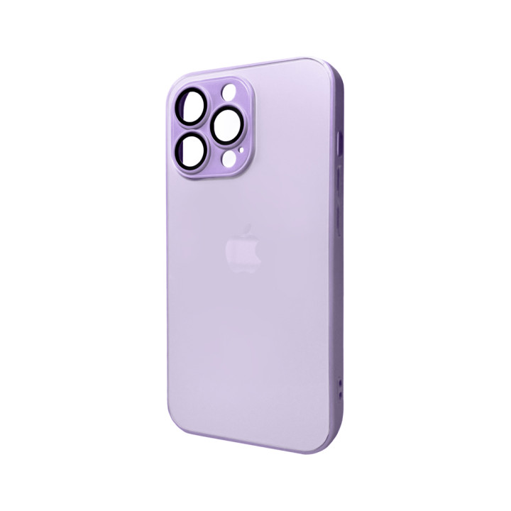 Чехол AG Glass Matt Frame Color для iPhone 13 Pro, Light Purple