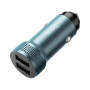 Автомобільний зарядний пристрій HOCO Z49 Level dual port 12W, Metal Gray