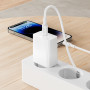 Сетевое зарядное устройство BOROFONE BAS75A с кабелем USB-C to Lightning, White