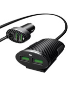 Автомобильное зарядное устройство CHAROME C7 4-Port USB 5.1A, Black