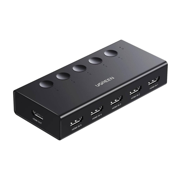 HDMI-Спліттер UGREEN 5 In 1 Out HDMI Switch, Black