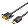 Відео кабель Vention HAFBH DP to DVI 2м, Black