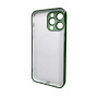 Чохол AG Glass Sapphire Frame MagSafe для iPhone 15 Pro, Green