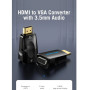 Перехідник Vention AIDB0 HDMI to VGA 1080P with 3.5MM Audio, Black